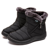 Women Boots Fashion Waterproof Snow Boots For Winter Shoes Women Casual Lightweight Ankle Botas Mujer Warm Winter Boots Black - Livefree