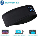 Bluetooth Sleeping Headphones Sports Headband Thin Soft Elastic Comfortable Wireless Music Earphones Eye Mask for Side Sleeper - Livefree