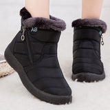 Women Boots Fashion Waterproof Snow Boots For Winter Shoes Women Casual Lightweight Ankle Botas Mujer Warm Winter Boots Black - Livefree