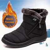 Women Boots Fashion Waterproof Snow Boots For Winter Shoes Women Casual Lightweight Ankle Botas Mujer Warm Winter Boots Black - Livefree