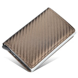 New Men women smart wallet Credit Bank card holder fashion purse Aluminum alloy Business Casual Mini wallet Brand PU Purse - Livefree