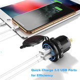 Cigarette Lighter Socket Car USB 12V-24V Cigarette Powerful Lighters QC3.0 Fast Charging Phone Ipad Charge Electronics Accessory - Livefree