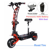 FLJ 7000W E Scooter with Dual engines 72V Electric scooter Road tire led pedal best Top Speed electrico skate board kickscooter - Livefree