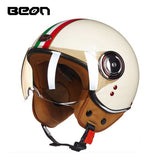 Capacete BEON 110B Motorcycle Scooter Helmet beon open face 3/4 motorbike jet vintage retro helmets Casco ECE Certification - Livefree