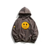 GONTHWID Zipper Pocket Smile Face Patchwork Fleece Hoodies Sweatshirts Streetwear Mens Hip Hop Casual Pullover Hooded Male Tops - Livefree
