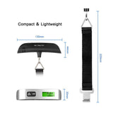 Portable Scale Digital LCD Display 110lb/50kg Electronic Luggage Hanging Suitcase Travel Weighs Baggage Bag Weight Balance Tool - Livefree