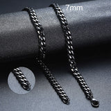 Vnox Cuban Chain Necklace for Men Women, Basic Punk Stainless Steel Curb Link Chain Chokers,Vintage Gold Tone Solid Metal Collar - Livefree