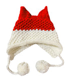 BomHCS Cute Fox Ears Beanie Winter Warm 100% Handmade Knit Hat - Livefree