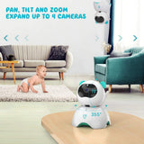 HeimVision HM136 Baby Sleep Monitor with Camera 720P Video 5 Inch LCD Screen Nanny Security Night Vision Temperature Camera - Livefree