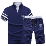 Men's Tracksuit Sportswear Sets Spring Autumn Casual Tracksuits Men 2 Piece Zipper Sweatshirt + Sweatpants Brand Track Suit Set