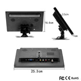 Podofo 10.1" Inch Car Monitor With HDMI VGA for TV & Computer Display LCD Color Screen Car Backup Camera & Home Security System