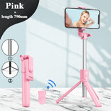 Selfie Stick Wireless Bluetooth Compatible Foldable Mini Tripod For Phone With Fill Light Shutter Remote Control For IOS Android - Livefree