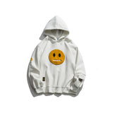 GONTHWID Zipper Pocket Smile Face Patchwork Fleece Hoodies Sweatshirts Streetwear Mens Hip Hop Casual Pullover Hooded Male Tops - Livefree