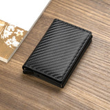 New Men women smart wallet Credit Bank card holder fashion purse Aluminum alloy Business Casual Mini wallet Brand PU Purse - Livefree