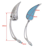 Chrome 360 Degree Rotation Universal Motorcycle Rearview Mirrors Motorcycle Scooter Rear View Side Mirrors 8 / 10mm - Livefree