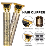 USB Rechargeable T9 Baldheaded Hair Clipper Electric hair trimmer Cordless Shaver Trimmer 0mm Men Barber Hair Cutting Machine - Livefree