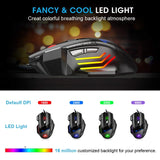 Ergonomic Wired Gaming Mouse LED 5500 DPI USB Computer Mouse Gamer RGB Mice X7 Silent Mause With Backlight Cable For PC Laptop - Livefree