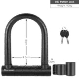 WEST BIKING Bicycle U Lock MTB Road Bike Padlock 2 Keys Anti-theft Safety Motorcycle Scooter Cycling Lock Bicycle Accessories - Livefree
