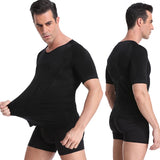 Classix Men Body Toning T-Shirt Slimming Body Shaper Corrective Posture Belly Control Compression Man Modeling Underwear Corset - Livefree