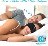 Bluetooth Sleeping Headphones Sports Headband Thin Soft Elastic Comfortable Wireless Music Earphones Eye Mask for Side Sleeper - Livefree