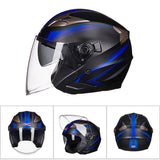 Motorcycle Helmet Double Lens Moto Helmet Open Face Scooter Racing Helmet Casco Moto Capacete Casque Scooter Motorbike Helmet - Livefree