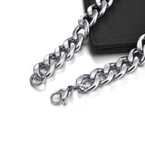 Jiayiqi 3-11 mm Men Chain Bracelet Stainless Steel Curb Cuban Link Chain Bangle for Male Women Hiphop Trendy Wrist Jewelry Gift - Livefree