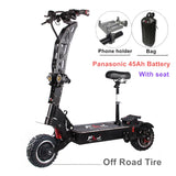 FLJ 7000W E Scooter with Dual engines 72V Electric scooter Road tire led pedal best Top Speed electrico skate board kickscooter - Livefree