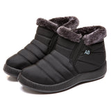 Women Boots Fashion Waterproof Snow Boots For Winter Shoes Women Casual Lightweight Ankle Botas Mujer Warm Winter Boots Black - Livefree