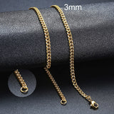 Vnox Cuban Chain Necklace for Men Women, Basic Punk Stainless Steel Curb Link Chain Chokers,Vintage Gold Tone Solid Metal Collar - Livefree