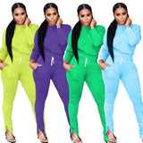 Winter Two Piece Set Women's set Long sleeve TShirt pants suit Casual tracksuit outfit Sweatsuit Sporty - Livefree