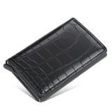 New Men women smart wallet Credit Bank card holder fashion purse Aluminum alloy Business Casual Mini wallet Brand PU Purse - Livefree