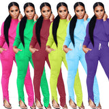 Winter Two Piece Set Women's set Long sleeve TShirt pants suit Casual tracksuit outfit Sweatsuit Sporty - Livefree