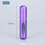 5ml Perfume Atomizer Portable Liquid Container For Cosmetics Mini Aluminum Spray Alcochol Empty Bottle  Refillable For Traveling - Livefree