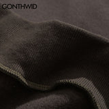 GONTHWID Zipper Pocket Smile Face Patchwork Fleece Hoodies Sweatshirts Streetwear Mens Hip Hop Casual Pullover Hooded Male Tops - Livefree