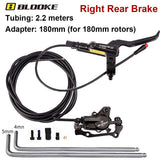 BLOOKE Electric Scooter Hydraulic Disc Brake Left/Right Set 140mm 160mm 180mm Power-Off E-bike Brakes with Rotor for Kugoo - Livefree