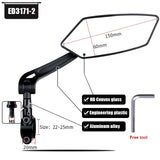 EasyDo Bicycle Handlebar Rear View Mirror Bike Cycling Wide Range Back Sight Reflector Adjustable Left Scooter E Bike Mirror - Livefree