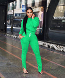 Winter Two Piece Set Women's set Long sleeve TShirt pants suit Casual tracksuit outfit Sweatsuit Sporty - Livefree