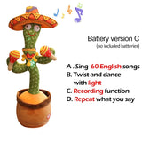 Lovely Talking Toy Dancing Cactus Doll Speak Talk Sound Record Repeat Toy Kawaii Cactus Toys Children Kids Education Toy Gift - Livefree