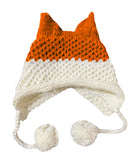 BomHCS Cute Fox Ears Beanie Winter Warm 100% Handmade Knit Hat - Livefree