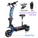 FLJ 7000W E Scooter with Dual engines 72V Electric scooter Road tire led pedal best Top Speed electrico skate board kickscooter - Livefree