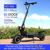 FLJ Powerful Electric Scooter 60V 5600W 11inch Off Road Big Wheel fast charge Motor e scooter kick Foldable adults Scooters - Livefree