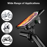 Deelife Mobile Phone Holder Motorcycle Smartphone Support for Moto Motor Motorbike Handlebar Mount Stand with Wireless Charger - Livefree