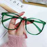 Transparent Computer Glasses Frame Women Men Anti Blue Light Round Eyewear Blocking Glasses Optical Spectacle Eyeglass - Livefree