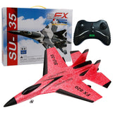2.4G Glider RC Drone SU35 Fixed Wing Airplane Hand Throwing Foam Dron Electric Remote Control Outdoor RC Plane Toys for Boys F22 - Livefree