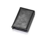 New Men women smart wallet Credit Bank card holder fashion purse Aluminum alloy Business Casual Mini wallet Brand PU Purse - Livefree
