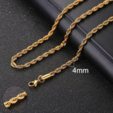 Vnox Cuban Chain Necklace for Men Women, Basic Punk Stainless Steel Curb Link Chain Chokers,Vintage Gold Tone Solid Metal Collar - Livefree