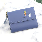 cute wallet coin purse for girls lady's card bag wallet multifunctional rabbit and carrot coin purse - Livefree