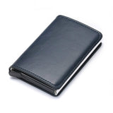Customized Wallet 2022 Credit Card Holder Men Wallet RFID Aluminium Box Bank Card Holder Vintage Leather Wallet with Money Clips - Livefree