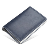 New Men women smart wallet Credit Bank card holder fashion purse Aluminum alloy Business Casual Mini wallet Brand PU Purse - Livefree