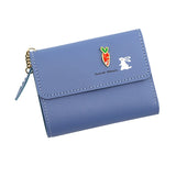 cute wallet coin purse for girls lady's card bag wallet multifunctional rabbit and carrot coin purse - Livefree
